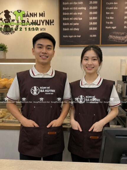 áo tạp dề vải kaki thun