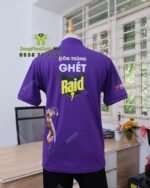 Áo mẫu in Raid vải cá sấu thái