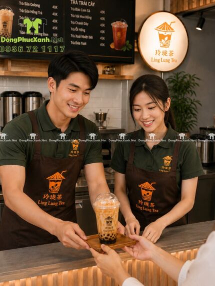 áo vải cá sấu thái, tạp dề
