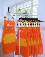 tạp dề vải kaki cotton