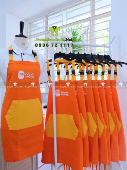tạp dề vải kaki cotton