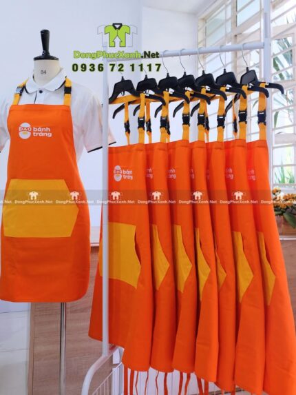 tạp dề vải kaki cotton