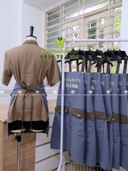 tạp dề vải kaki thun