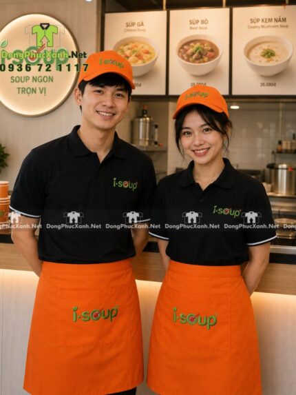 tạp dề, nón vải kaki cotton 100