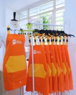 tạp dề vải kaki cotton 100