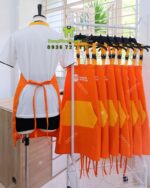 tạp dề vải kaki cotton 100