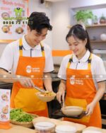 tạp dề vải kaki cotton 100