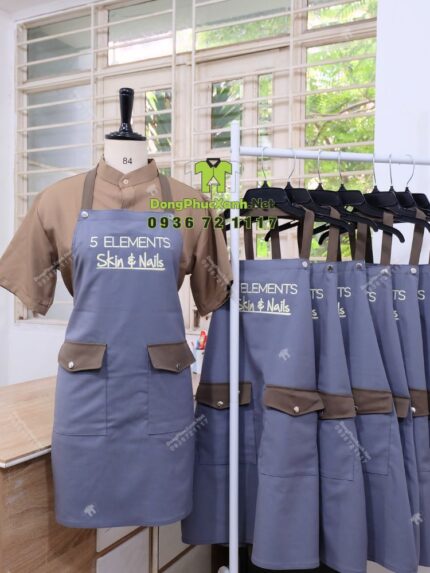 tạp dề vải kaki thun